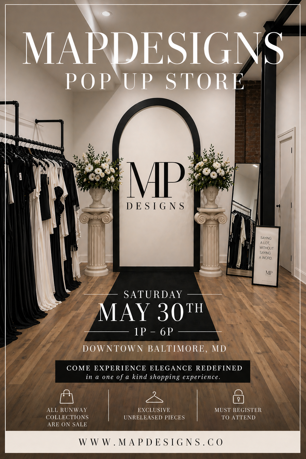 MAPDESIGNS POP UP STORE EVENT IN BALTIMORE MAY 30TH 2026