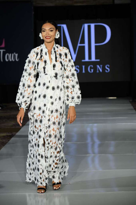 Floral Lace Hand-beaded Gown [PRE-ORDER]